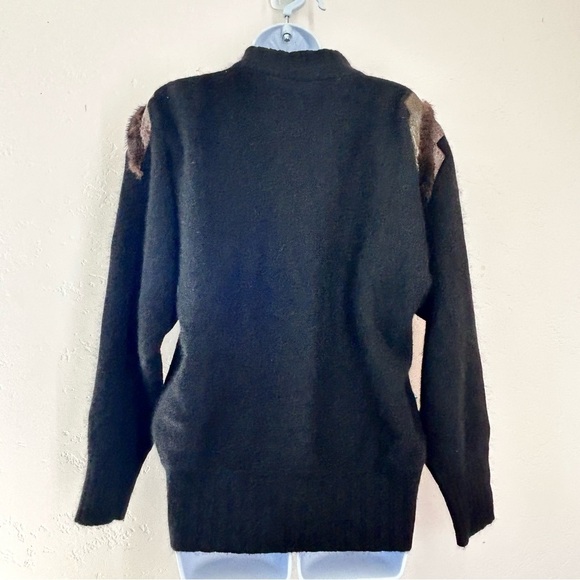 Erez Vintage Lambswool Angora Embellished Mockneck Sweater Size M - Picture 7 of 11